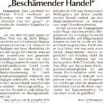 Leserbrief "Beschämender Handel" aus der Donau Post vom 20. Mai 2020